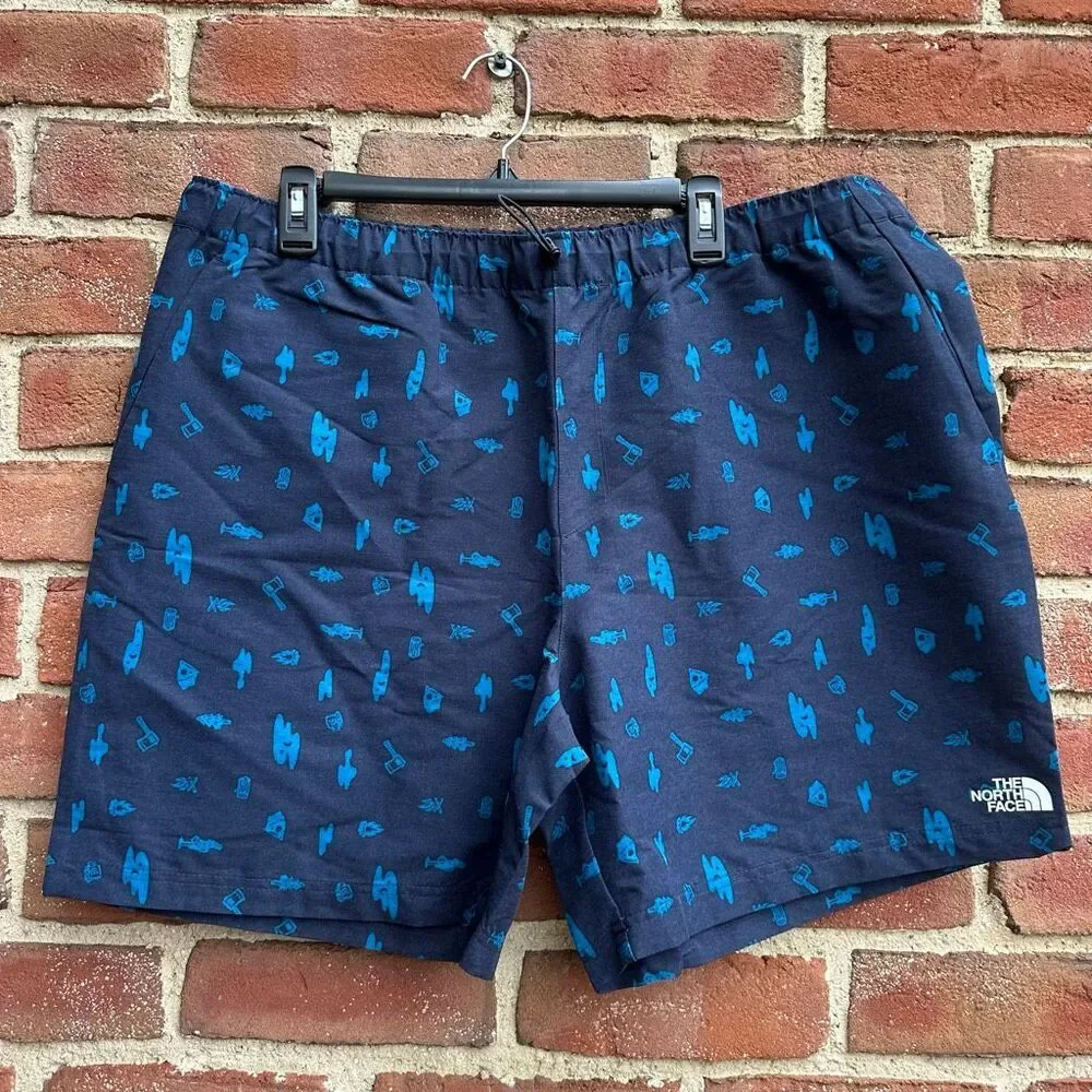 The North Face Swim Trunks class v Shorts Blue Print Elastic Waist Men’s XL NEW